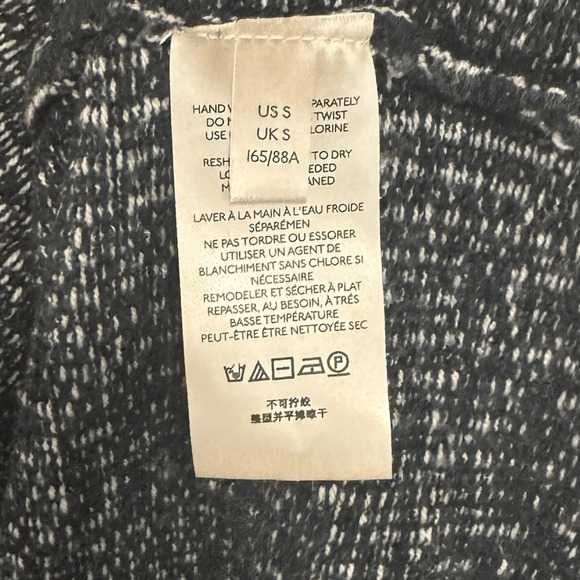 Free People Lennox Ribbed Sweater Tunic Dress - Onyx Combo - Size Small - Picture 6 of 8